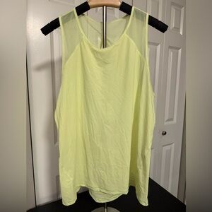 Lululemon For the Run Tank Light Neon Yellow (probably size 12)